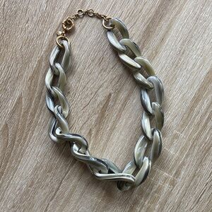 Chunky Gold and Gray Chain Necklace